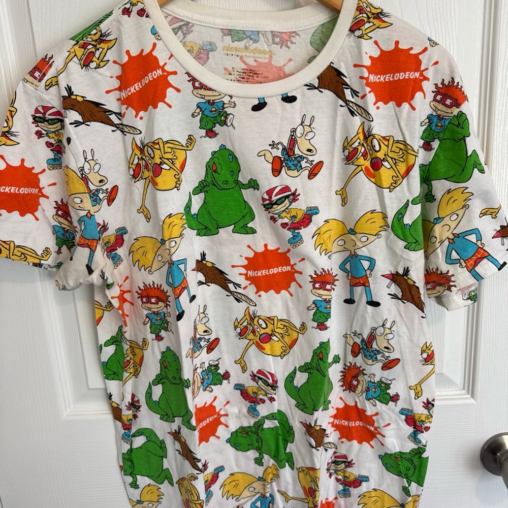 Nickelodeon All-Over Print Hey Arnold! & Friends Tee - White/Multicolor
